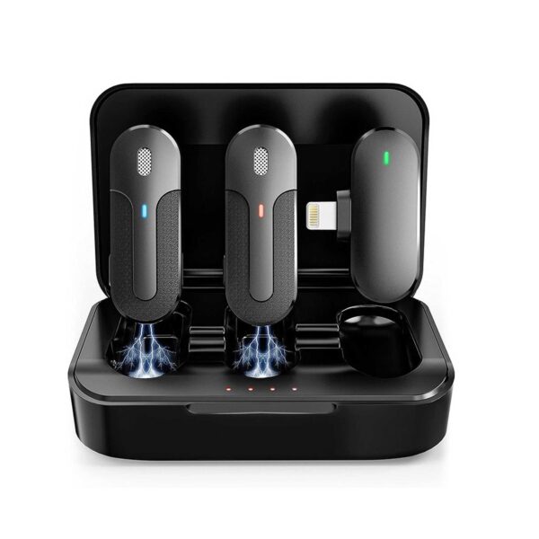 میکروفون یقه ای بی سیم مدل M8 دو میکروفون Lightning