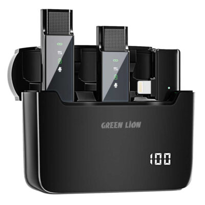 میکروفون یقه ای بی سیم گرین لاین مدل GN2IN1DDMLTBK 2in1 رابط Lightning