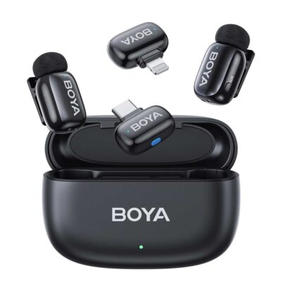 میکروفون یقه ای بی سیم بویا مدل Boya MINI COMBO رابط Lightning و Type C