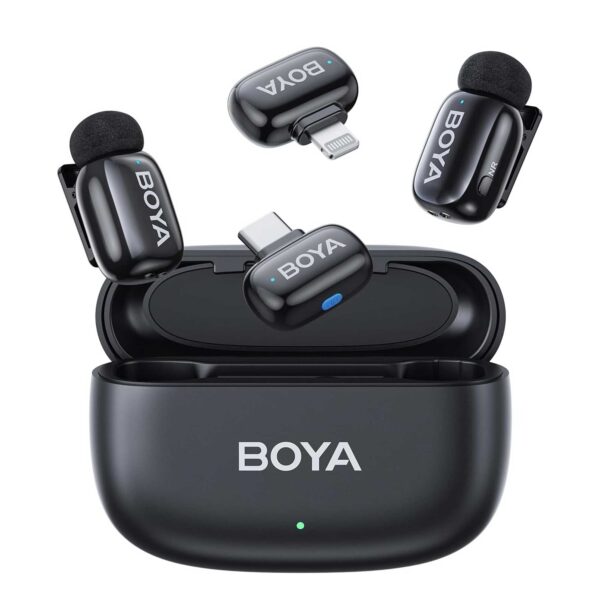 میکروفون یقه ای بی سیم بویا مدل Boya MINI COMBO رابط Lightning و Type C