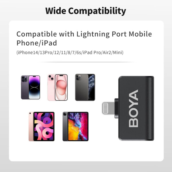 میکروفون یقه ای بی سیم بویا مدل Omic D رابط Lightning
