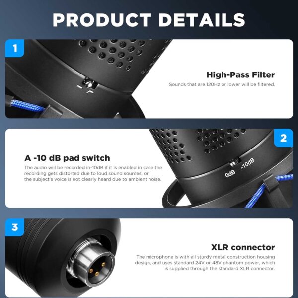 میکروفون استودیویی بویا مدل BY-M1000 PRO