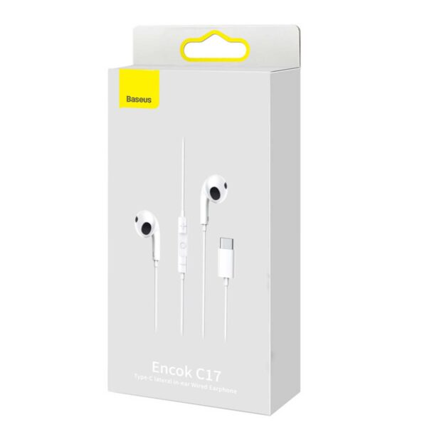 هدفون داخل گوش باسیم باسئوس مدل ENCOK C17 رابط Type-C