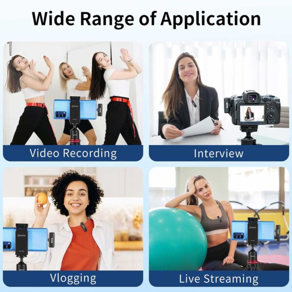 میکروفون یقه ای بی سیم بویا مدل BY-WM3T-U2 رابط Type-C با باکس شارژ