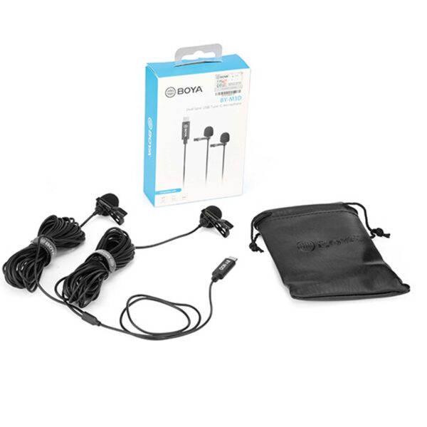 میکروفون یقه ای با سیم بویا مدل BY-M3D رابط Type-C
