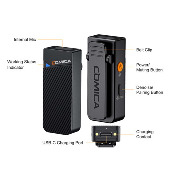 میکروفون یقه ای بی سیم کامیکا مدل Vimo C2