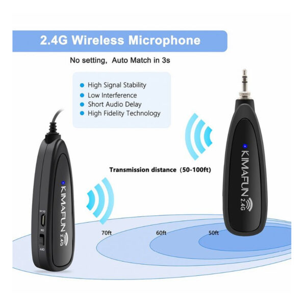 میکروفون یقه ای بی سیم کیمافون مدل KM-G130-1