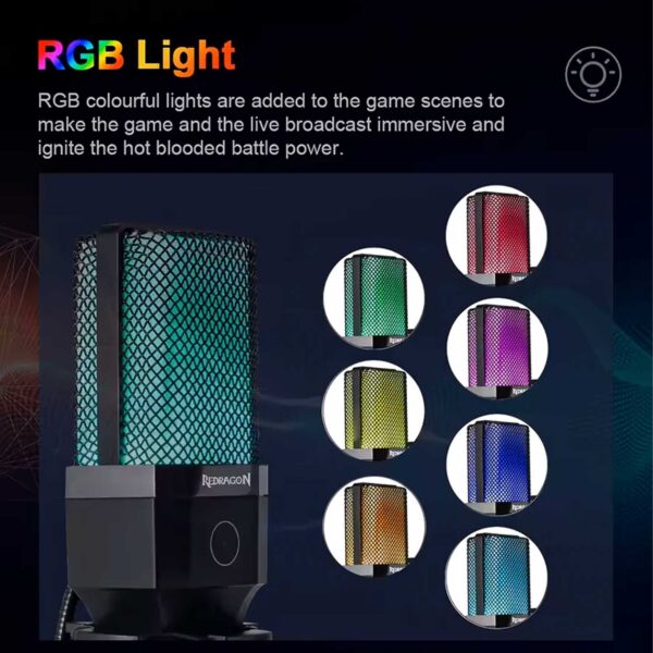 میکروفون گیمینگ رومیزی ردراگون مدل ADNE GM212 RGB