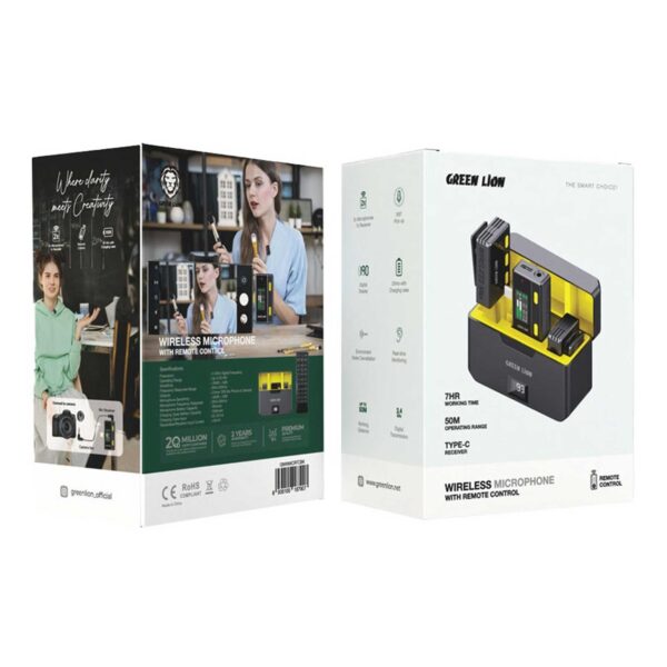 میکروفون یقه ای بی سیم گرین لاین مدل GNWMICRTCBK رابط Type-C