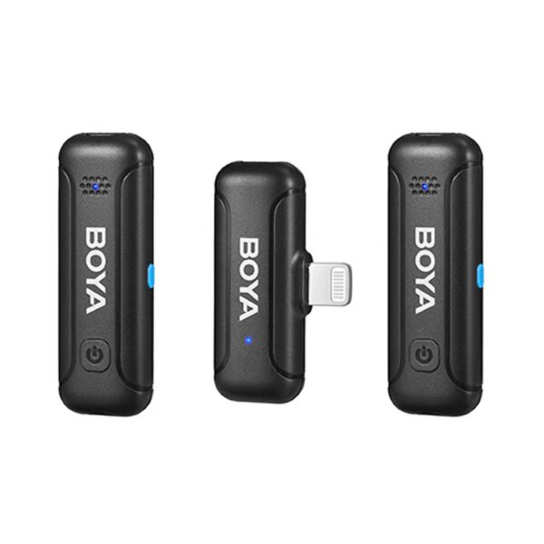 میکروفون یقه ای بی سیم بویا مدل BY-WM3T-D2 رابط Lightning با باکس شارژ