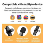 میکروفون یقه ای بی سیم تک میکروفونه مدل K8 با رابط Type-Cو Lightning