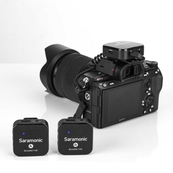 میکروفون یقه ای بی‌‌ سیم دوتایی سارامونیک Blink900 B2R