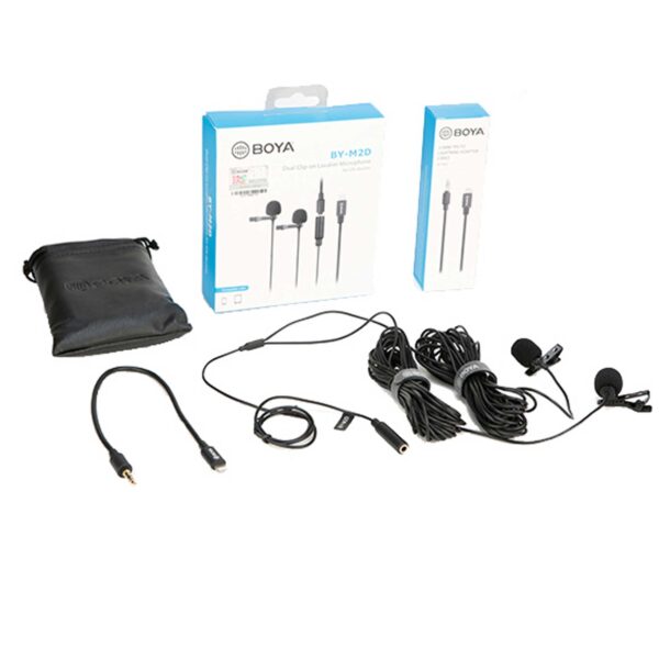 میکروفون یقه ای با سیم بویا مدل BY-M2D رابط Lightning