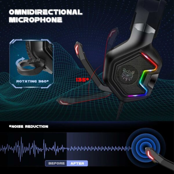 هدست گیمینگ با سیم اونیکوما مدل K10 PRO RGB