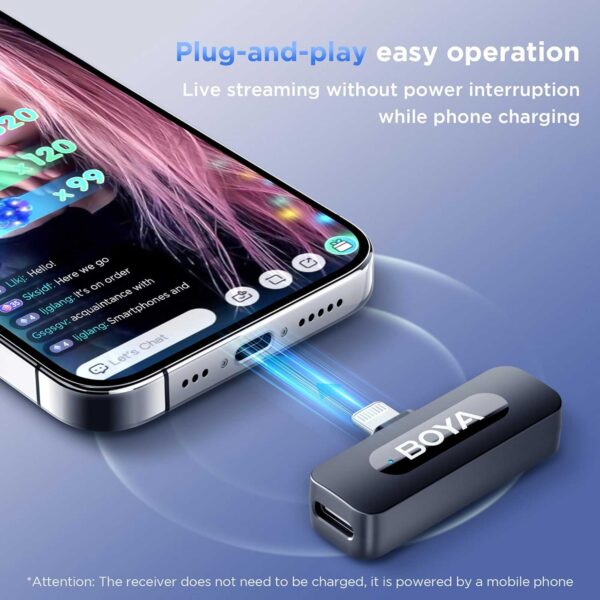 میکروفون یقه ای بی سیم بویا مدل V3 COMBO رابط Type C و Lightning