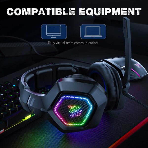 هدست گیمینگ با سیم اونیکوما مدل K10 7.1 RGB