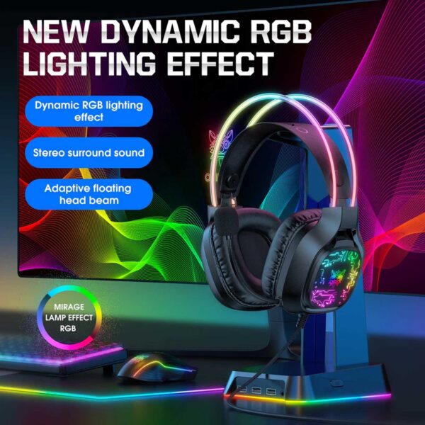 هدست گیمینگ با سیم اونیکوما مدل X22 RGB