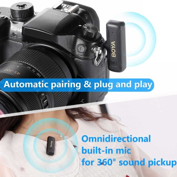 میکروفون یقه ای بی سیم بویا مدل BY-WM3T2-M2
