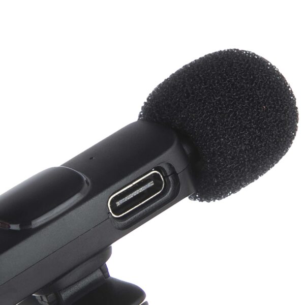 میکروفون یقه ای بی سیم دو میکروفونه مدل K9 با رابط Type-C