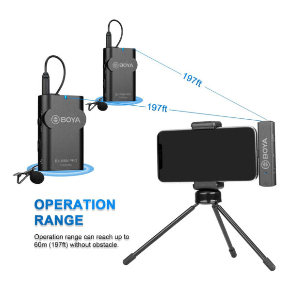 میکروفون یقه ای بی سیم بویا مدل BY-WM4 PRO-K6 رابط Type-C