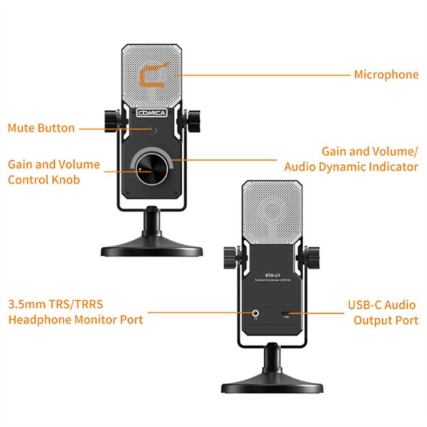 میکروفون استودیویی کامیکا مدل STA-U1 رابط USB