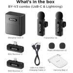 میکروفون یقه ای بی سیم بویا مدل V3 COMBO رابط Type C و Lightning