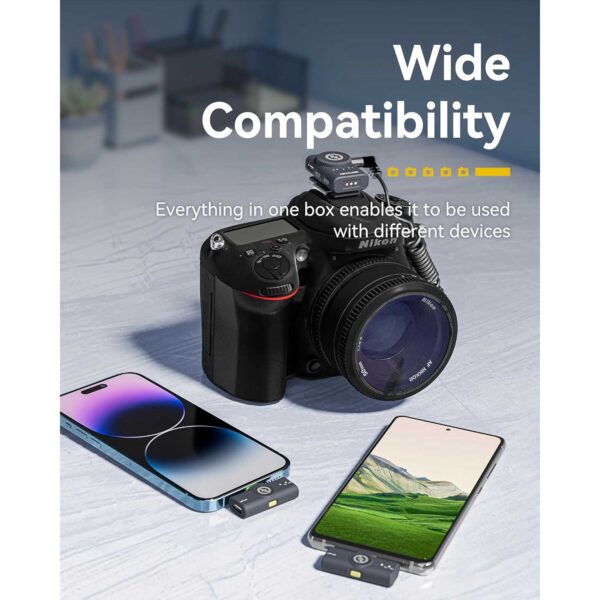میکروفون یقه ای بی سیم هالی لند مدل LARK M2 COMBO