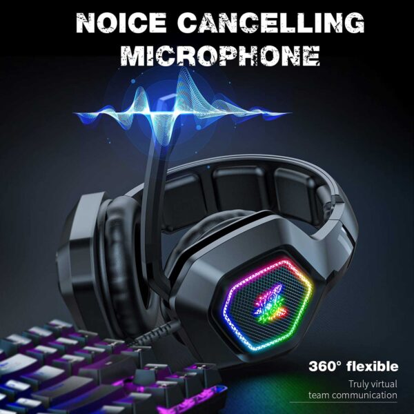 هدست گیمینگ با سیم اونیکوما مدل K10 7.1 RGB