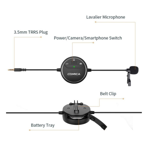 میکروفون یقه ای با سیم کامیکا مدل SIG.LAV V03