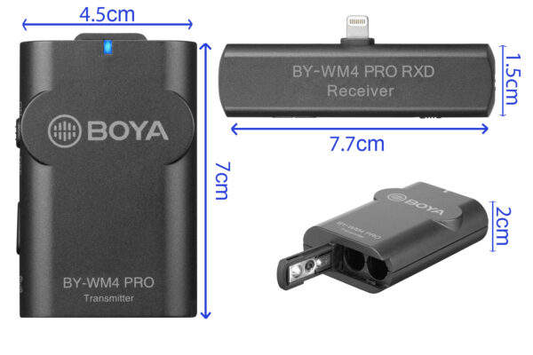 میکروفون یقه ای بی سیم بویا مدل BY-WM4 PRO-K3 رابط Lightning