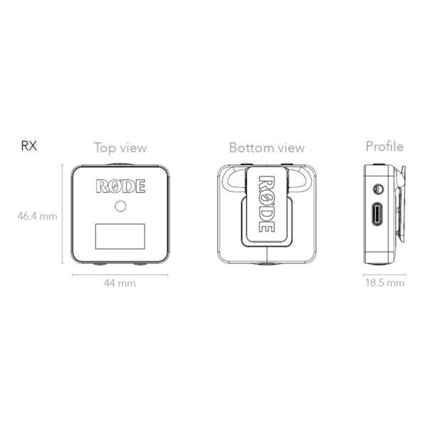 میکروفون یقه ای بی سیم تک میکروفونه رود مدل WIRELESS GO II