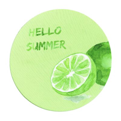ماوس پد دایره‌ای مدل HELLO SUMMER NU37