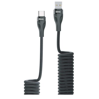 کابل Type-C فنری بیوا مدل C25T توان 12 وات