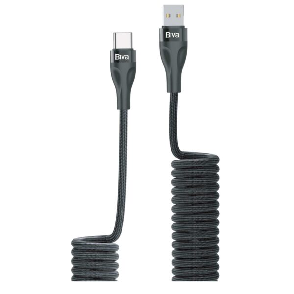کابل Type-C فنری بیوا مدل C25T توان 12 وات