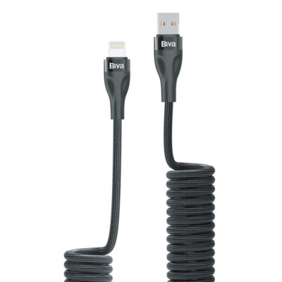 کابل lightning فنری بیوا مدل C25L توان 12 وات