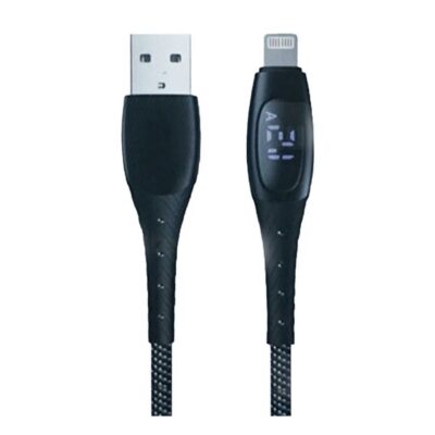 کابل لایتنینگ دارای صفحه نمایش کیو سی وای طول 1.2 متر