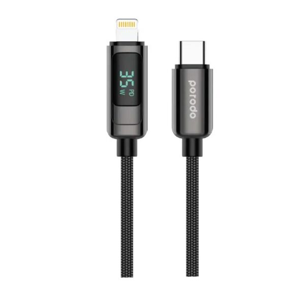 کابل تبدیل Type-C به Lightning پرودو مدل PD-35WAPD-BK طول 1.2 متر