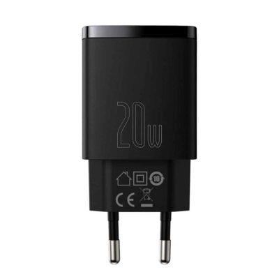 شارژر دیواری فست شارژ باسئوس مدل Compact Quick توان 20 وات