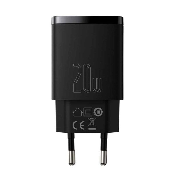 شارژر دیواری فست شارژ باسئوس مدل Compact Quick توان 20 وات