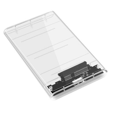 باکس تبدیل SATA به USB 3.0 هارددیسک 2.5 اینچ مدل شیشه‌ای