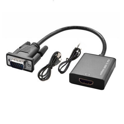تبدیل VGA به HDMI همراه با کابل AUX و پاور