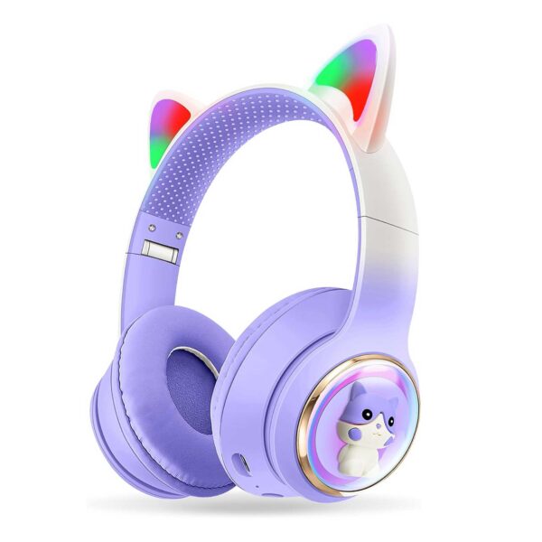 هدفون بی سیم بچگانه طرح گربه مدل AKZ60