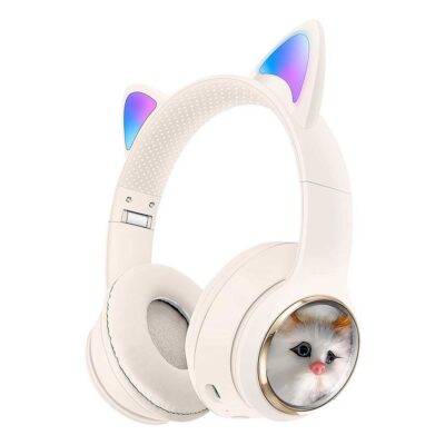 هدفون بی سیم بچگانه طرح گربه مدل AKZ09