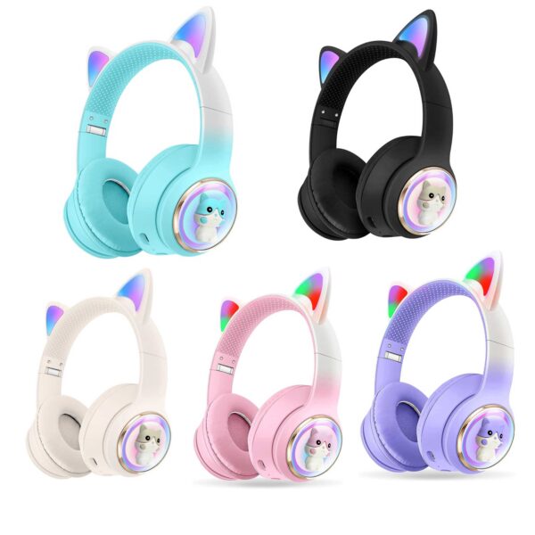 هدفون بی سیم بچگانه طرح گربه مدل AKZ60