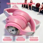 هدفون بی سیم بچگانه طرح گربه مدل AKZ09