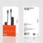 کابل فنری Type-C به Type-C بیوا مدل C25CC طول 1.8متر توان 60 وات