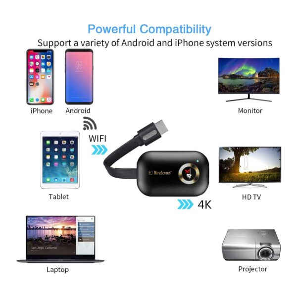 دانگل HDMI میرا اسکرین مدل G9 Plus 4K UHD