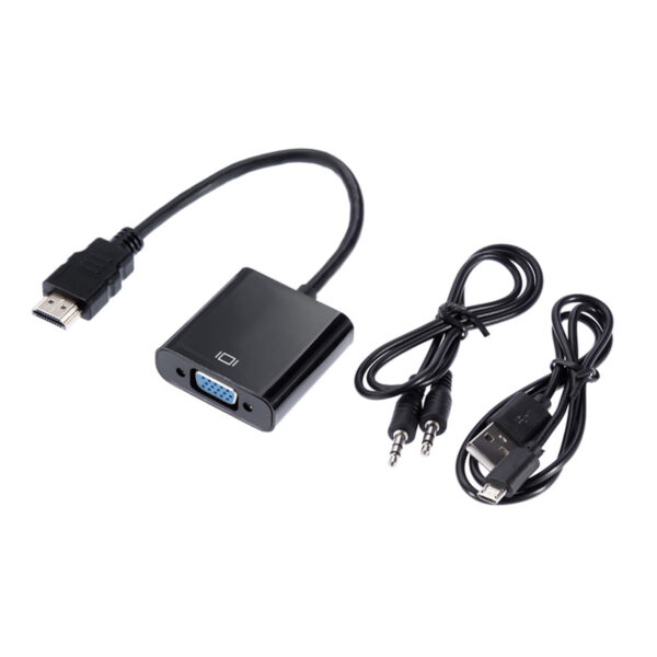 تبدیل HDMI به VGA به همراه کابل AUX - با پاور