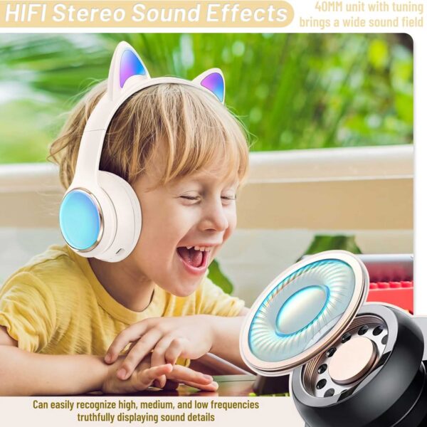 هدفون بی سیم بچگانه طرح گربه مدل AKZ65