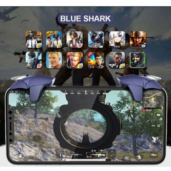 دسته بازی انگشتی پابجی و کالاف مدل CH5 BLUE SHARK